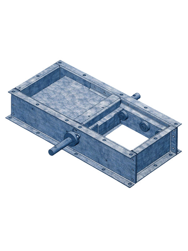 Conveyor, Bin gates, manual in white backgroung
