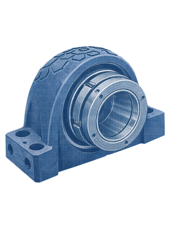 Blue color Bearing on white background 