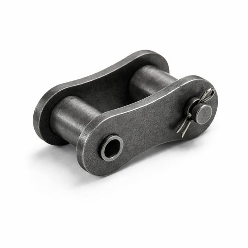 Metal chain link on a white background