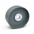 Gray pulley wheel on a white background