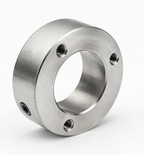 Finished Bore Hub component with threaded holes on a white background
