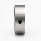 Metallic wheel or pulley on a white background