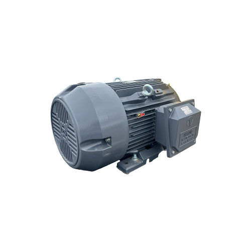 Gray electric motor on a white background