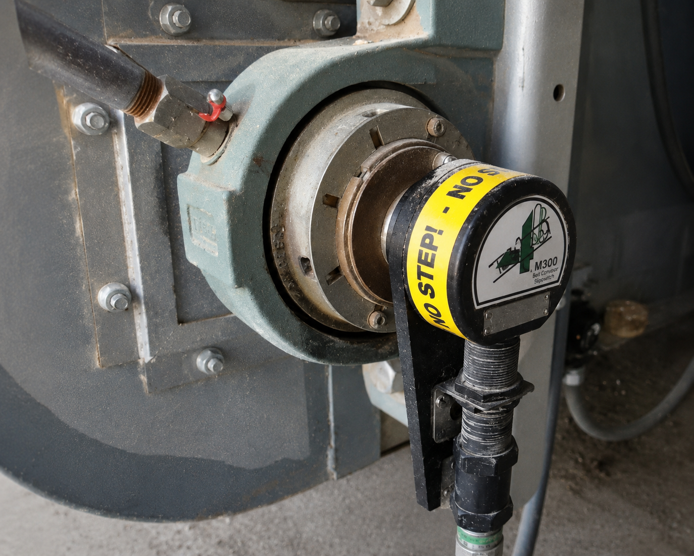 4B Whirligig sensor mount installed on belt conveyor