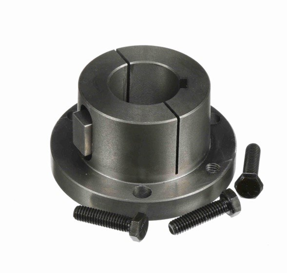 Mechanical component with bolts on a white background