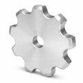 Metal sprocket in white backgound