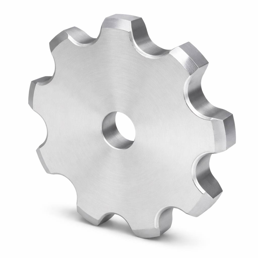 Metal sprocket in white backgound