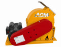 Yellow and red hammermill with 'ACM' branding on a white background