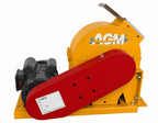 Yellow and red hammermill with 'ACM' branding on a white background