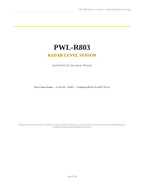 radar level sensor pic of instruction on white back ground cover